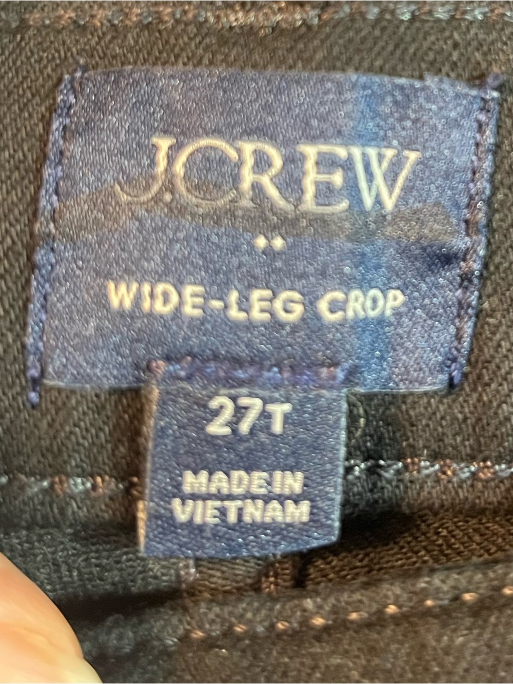 J.Crew Tall Black wide-leg cropped jean in all-day stretch - Picture 10 of 11